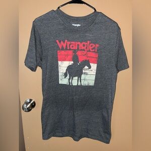 Wrangler Gray Cowboy Graphic Tee